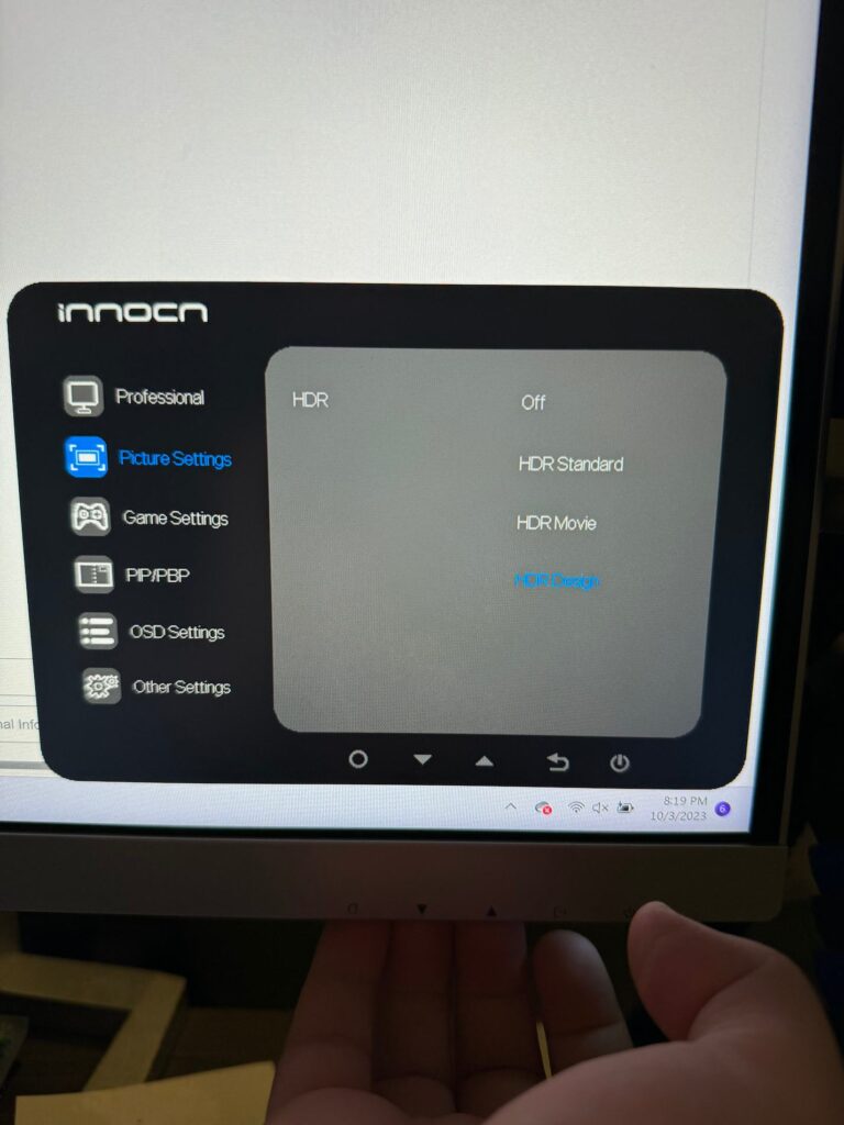 INNOCN27InchMonitorOnScreenDisplay2 1