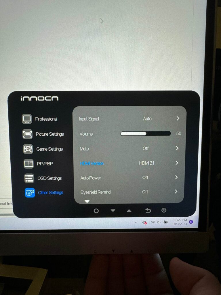 INNOCN27InchMonitorOnScreenDisplay3 1