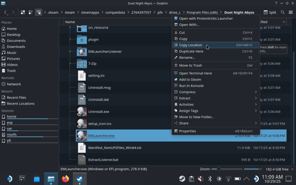 CopyEMLauncherFileLocation