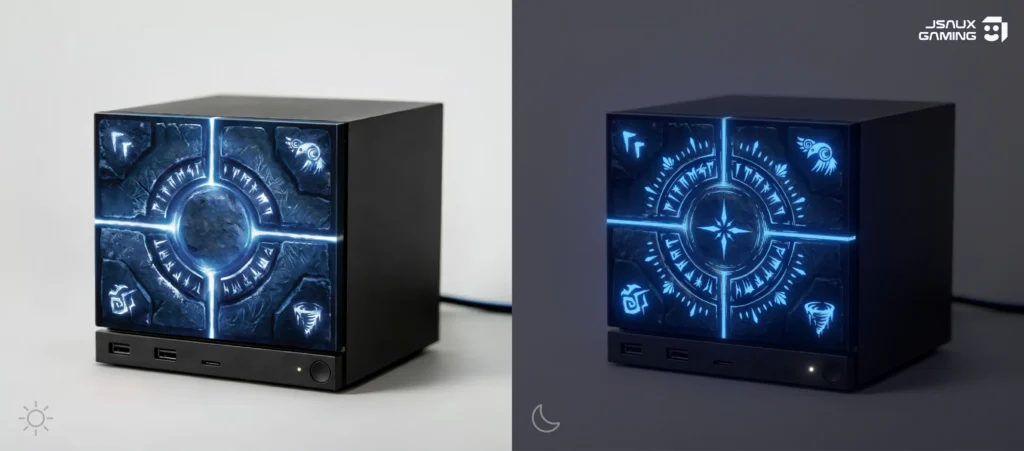 Ancient Rune Blue Steam Machine Cover from JSAUX